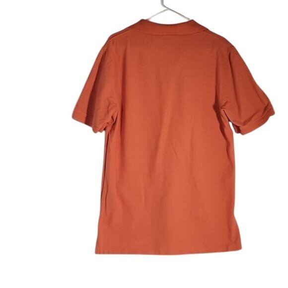 L.L. Bean Mens Orange Polo Shirt M Tall Traditional Fit 100% Cotton Short Sleeve - Picture 4 of 4